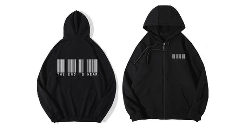 Logo Zip Up Hoodie (Black)